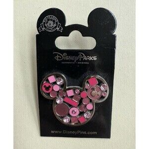 Pin Minnie Mouse Disney  Parks Authentic Trading Pink Rhinestones Bling FLORIDA